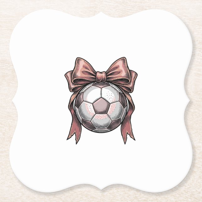 Rosa bandy fotboll vintage underlägg papper (Framsida)