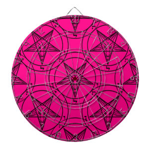 rosa baphomet darttavla