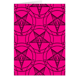 rosa baphomet hälsningskort