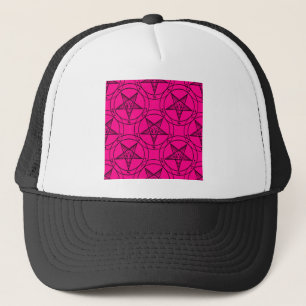 rosa baphomet truckerkeps