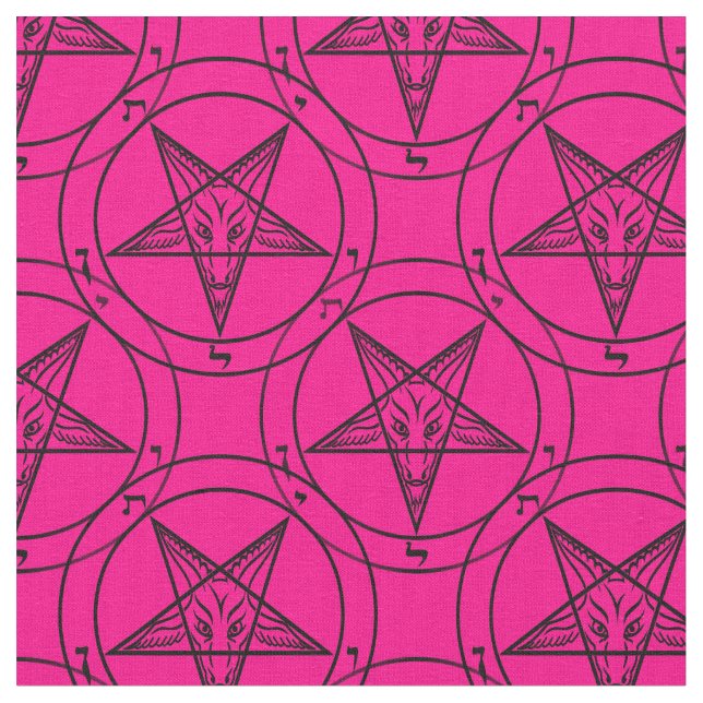 rosa baphometväv tyg (Närbild)