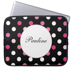 Rosa bärbar datorMonogramsleever Laptop Sleeve