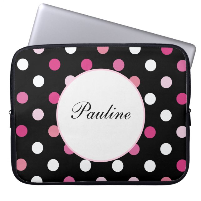 Rosa bärbar datorMonogramsleever Laptop Sleeve (Framsidan)