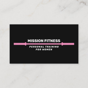 Rosa Barbell Fitness Personal Trainer Business B Visitkort