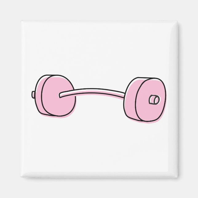 Rosa Barbell Magnet (Framsidan)