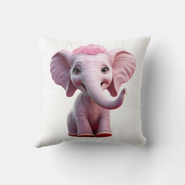 Rosa Barbie Elephant Kudde (Baksida)