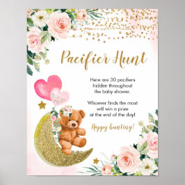 Rosa Barly Baby Shower Nappar Hunt Poster