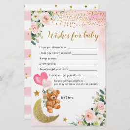 Rosa Barly Baby Shower Önskemål för Baby