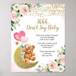 Rosa Barly Säg inte att Baby undertecknar Poster