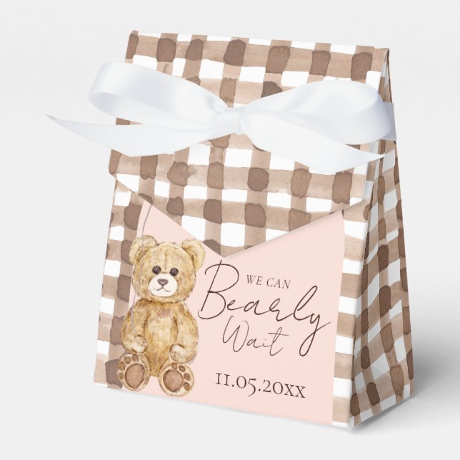  Rosa Barly Wait Nalle Baby Shower Presentaskar (Framsidan Sidan)