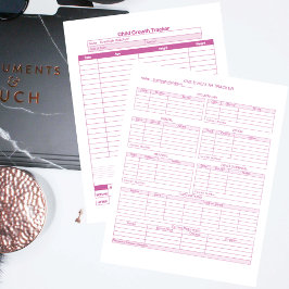 Rosa barn Hälsa och tillväxt spårare sidor