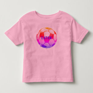 Rosa barnfotbollspersonaliserad t shirt
