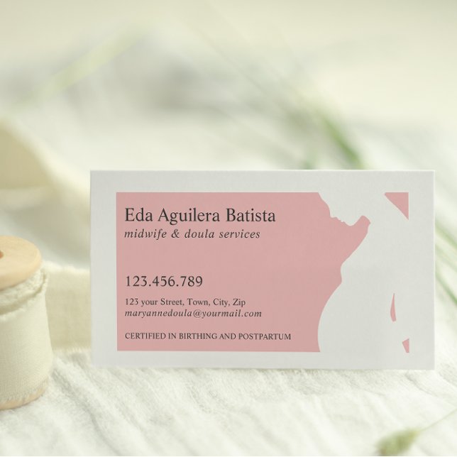 Rosa | Barnmorska Doula Pgraant Woman SILHOUETTE Visitkort (Skapare uppladdad)