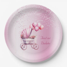 Rosa Barnvagn Papper Plattor