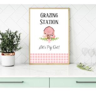 Rosa Barnyard Birthday Food Station Poster