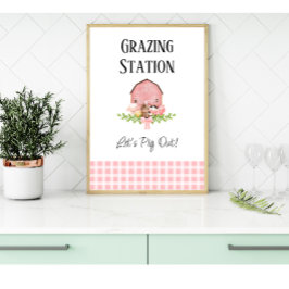 Rosa Barnyard Birthday Food Station Poster