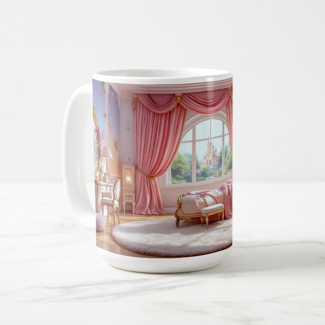 Rosa Barock Kaffemugg (Framsida vänster)