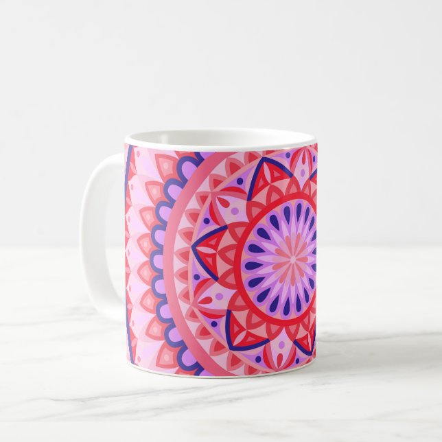 Rosa Base Mandala Mugg (Framsida vänster)