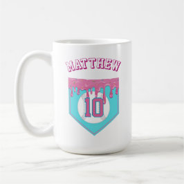 Rosa Baseboll Dropp Kaffemugg