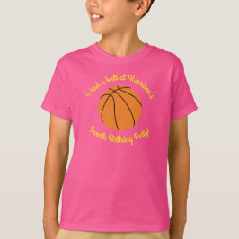 Rosa Basketball Födelsedagsfest T Shirt