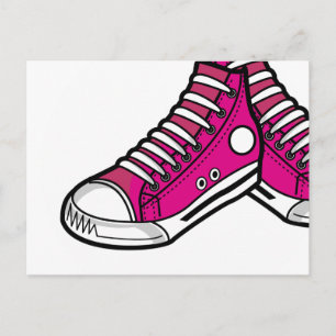 Rosa Basketball Sneaker-vykort Vykort