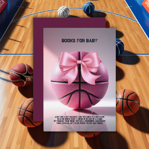 Rosa basketbollsband Rosett Babykalas Tilläggskort