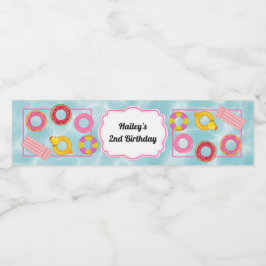 Rosa Bassäng Party Vattenflaska-etikett Vattenflaskor Etikett