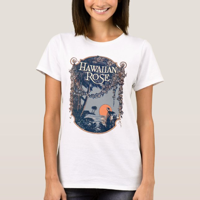 Rosa bästa damspagetti för hawaiibo tee shirt (Framsida)