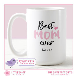 Rosa Bästa Mamma någonsin Mor dag Kaffemugg