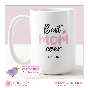 Rosa Bästa mamma någonsin Mors dag Kaffemugg