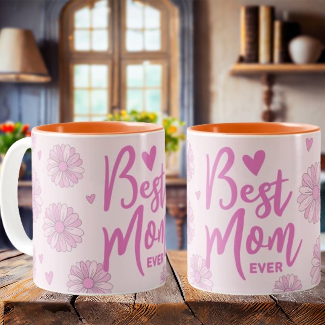 Rosa Bästa Mamma någonsin Mors dag Mugg (Skapare uppladdad)