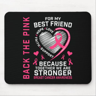 Rosa Bästa vän Breast Cancer Awareness Shirt Musmatta