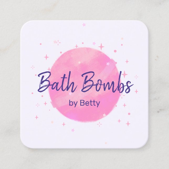 Rosa Bath Bomb Telefonkort (Framsida)