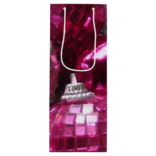 Rosa Baubles-presentpåse vin (Framsidan)