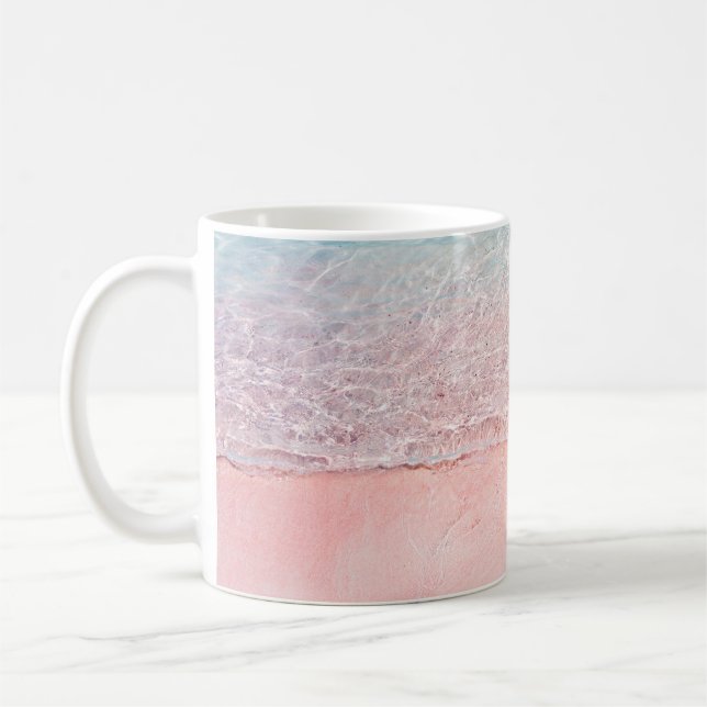 Rosa Beach och Stänk Wave Kaffemugg (Vänster)