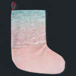 Rosa Beach och Stänk Wave Liten Julstrumpa<br><div class="desc">Rosa Beach och Stänk Wave</div>