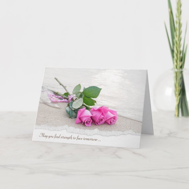 Rosa Beach Ro Sympathy Card Kort (Framsida)