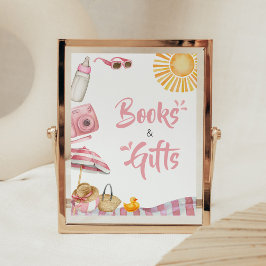 Rosa Beach Summer Baby Shower Bokar and Gifts Poster