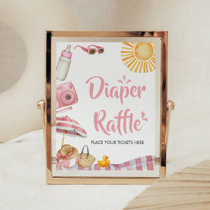 Rosa Beach Summer Baby Shower Raffle Poster