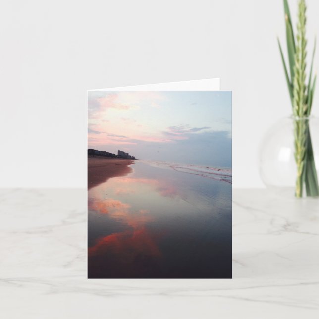 Rosa Beach Sunrise Note-kort Kort (Framsida)