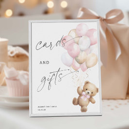 Rosa Bealy wait, Cards and Gifts Girl Shower Sign Poster
