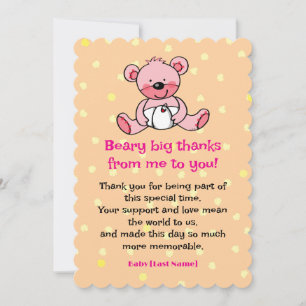Rosa Bear Baby design Tack Kort
