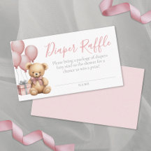 Rosa Bear Baby Shower Diaper Raffle