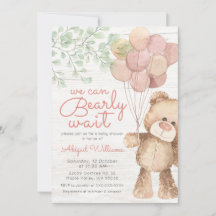 rosa Bear Balloons, Baby Shower
