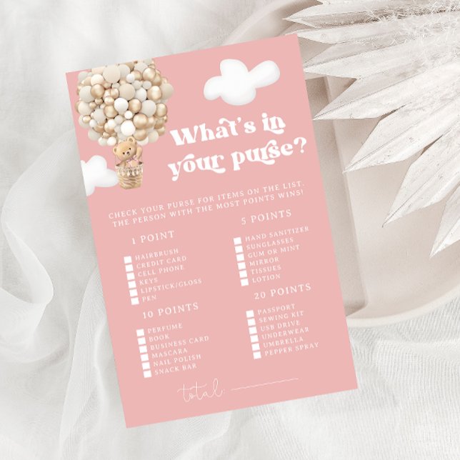 Rosa Bear Whts in your Purue Baby Shower Game (Skapare uppladdad)