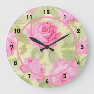 Rosa Beauties Wall Clock Stor Klocka