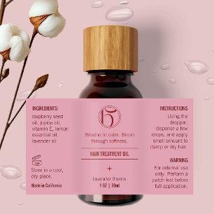 Rosa Beauty 1 OZ/30 ml Flaska vattentät etikett