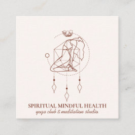 Rosa  Beauty Meditation Chakra Yoga Coach Fyrkantigt Visitkort