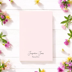 Rosa Beauty Salon Teacher Minimalist Post-it Block