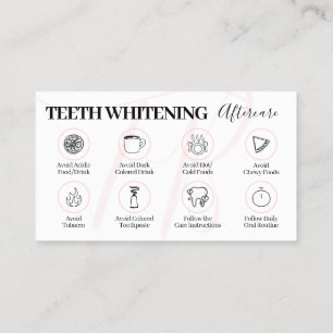 Rosa Beauty Teeth Whitening Aftercare Tips Visitkort
